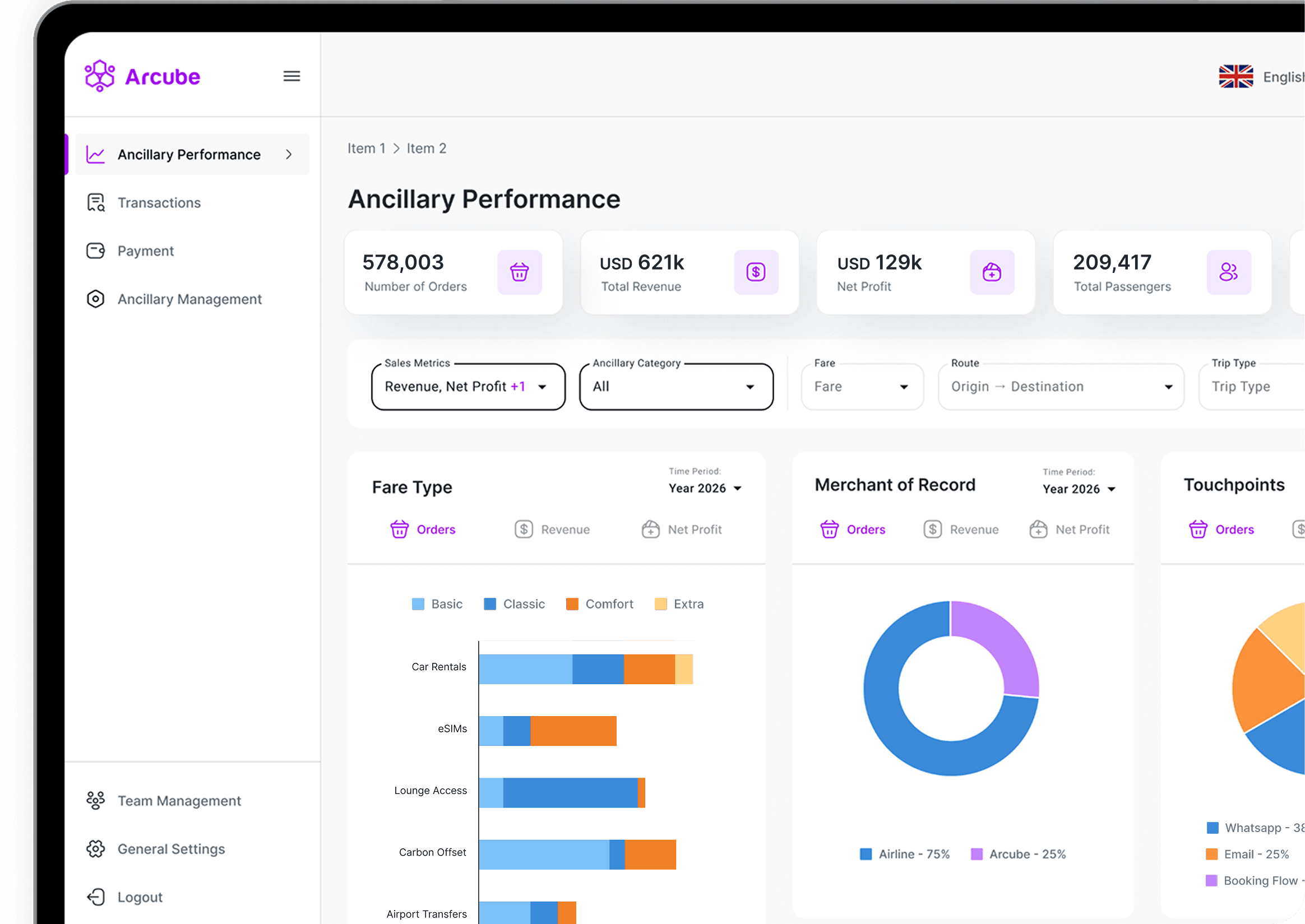 Arcube Dashboard