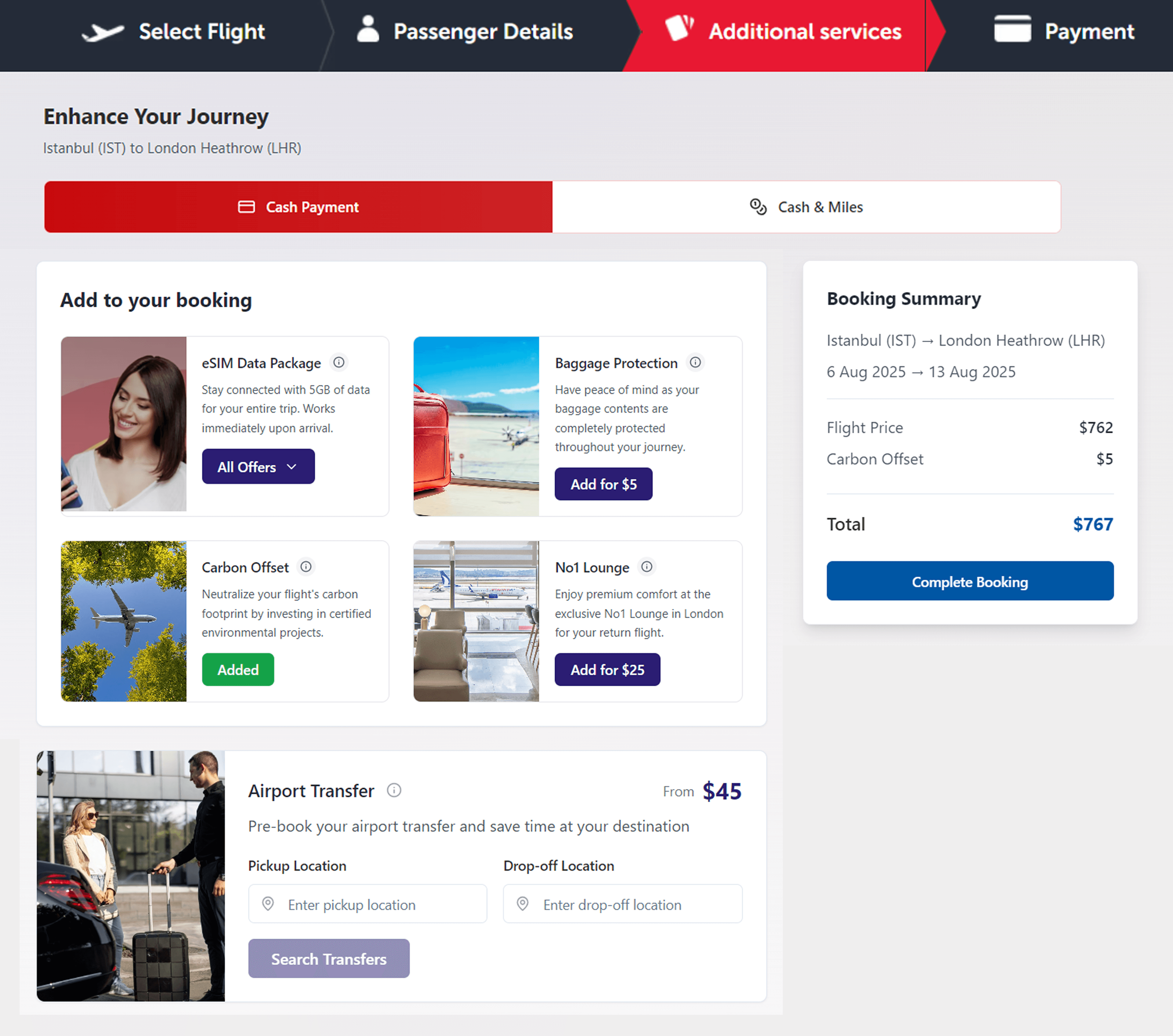 Core Features Dashboard