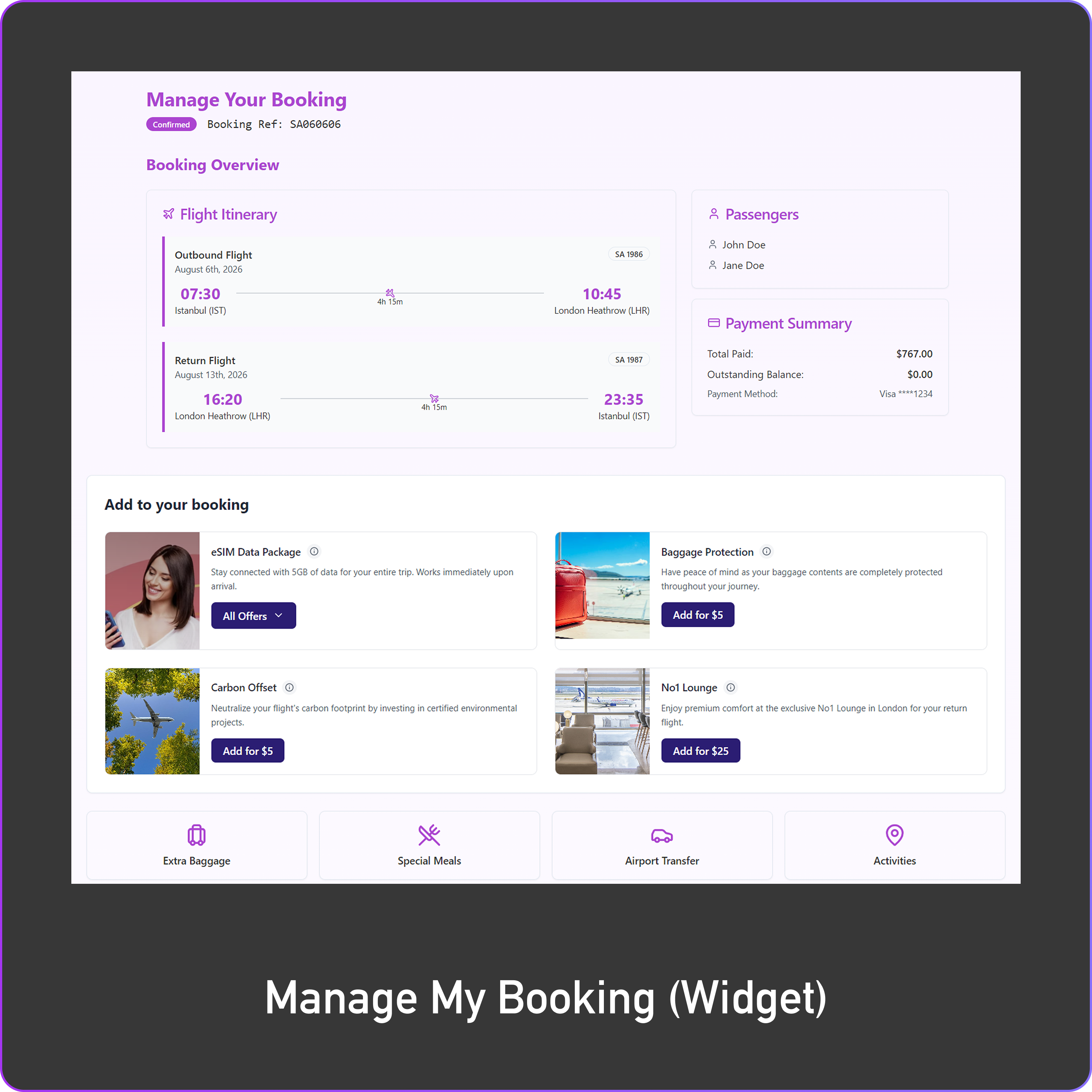 Manage my Booking